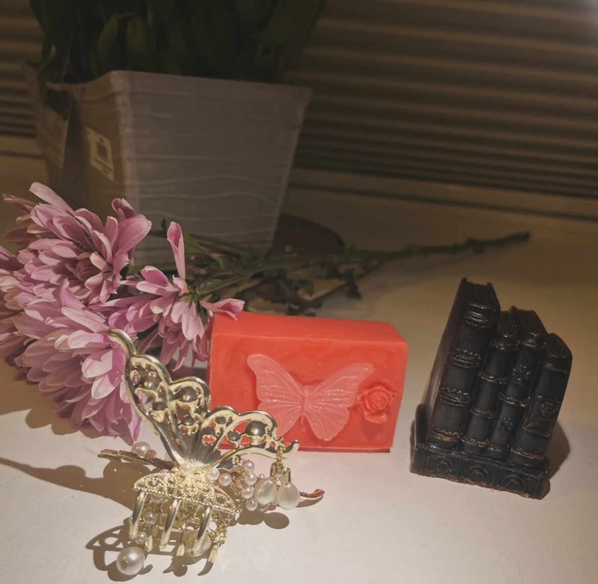 Book-shaped soap — a keepsake donation bar for mental health awareness